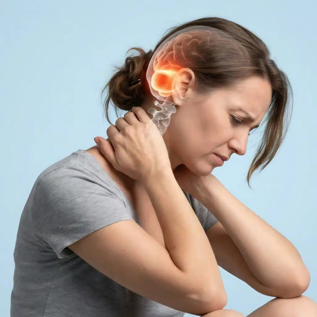 femme souffrant des cervicales après un accident de la circulation